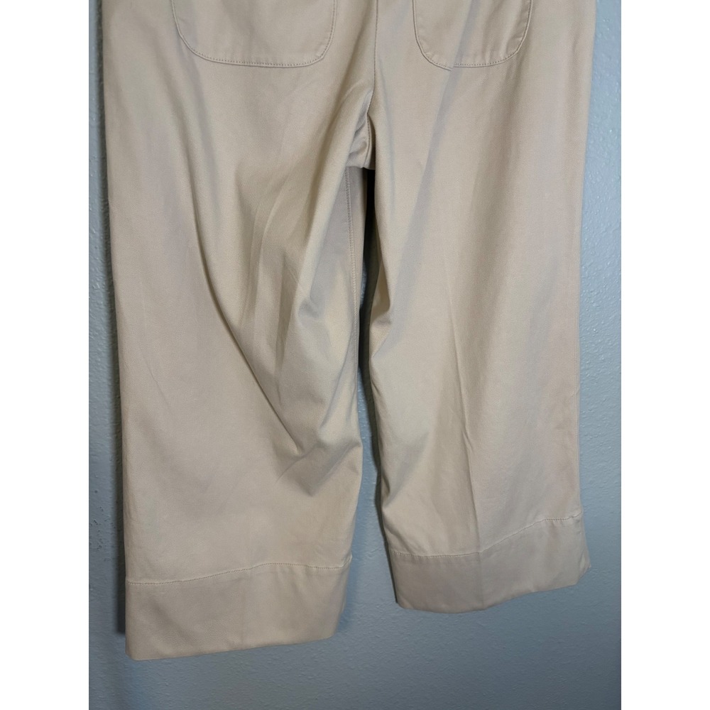 NWT Spanx Stretch Twill Cropped Wide Leg Pant 2.0 Bone Beige Size M Petite - Picture 10 of 10